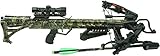 Rocky Mountain RM-415 Crossbow Kit with Crossbolts, 100 Grain Field Points, 4 x 32 Scope, Quiver, Rope Cocker and Rail Lubricant – Ready-to-Hunt