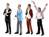 Color: - Compatible con Figura de Resina Ladrones, Set de 4\" 1:18 American Diorama 23883 23884 23885 23886