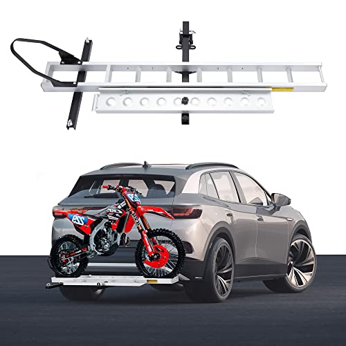 Azaeahom YX01-074 400Lbs Aluminum Motorcycle Carrier, Heavy Duty Hitch-Mounted Dirt Bike Rack thumb #7