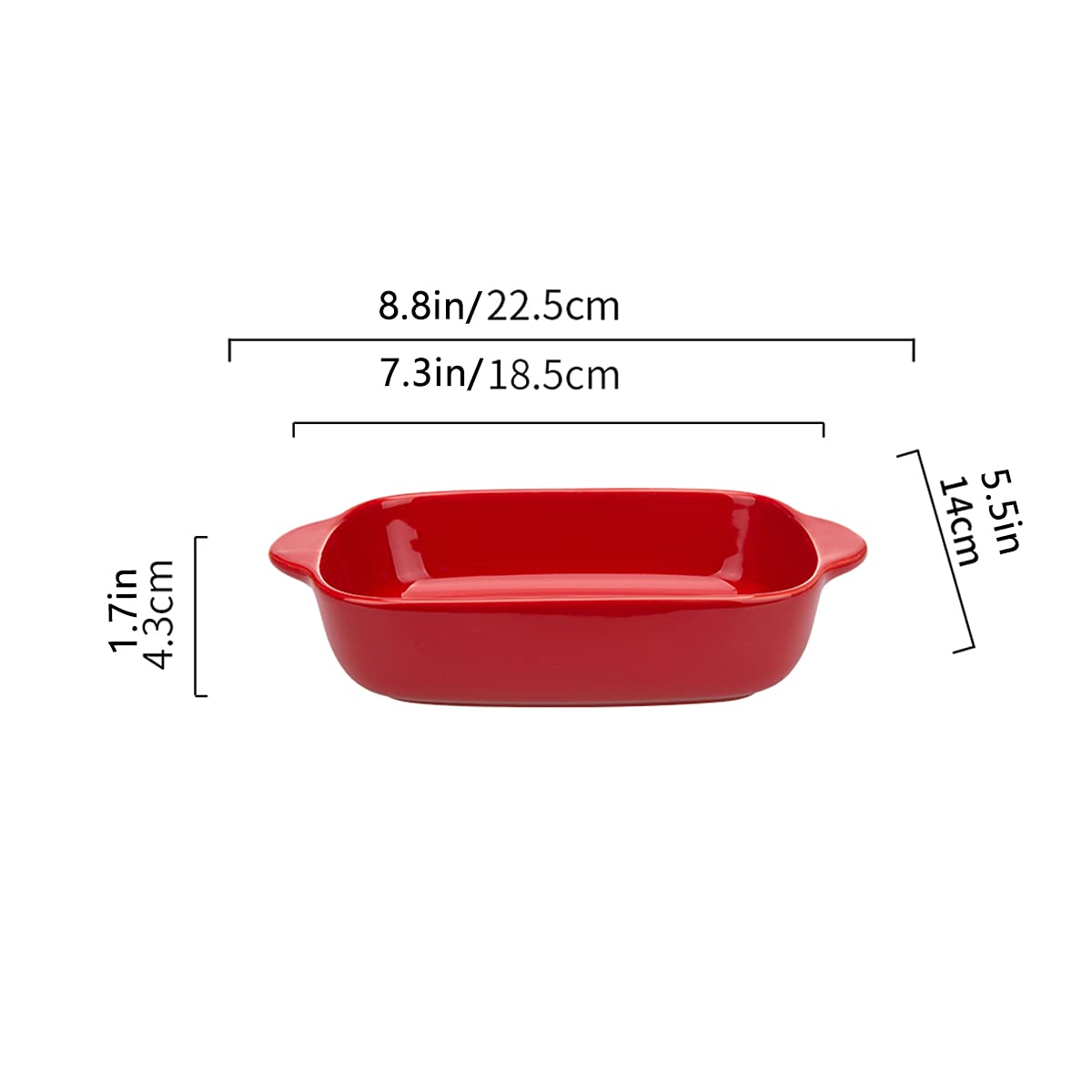 Lot de 2 moules à tarte en porcelaine de 22 cm antiadhésifs pour la cuisson au four, plat à quiche en céramique, couleur B