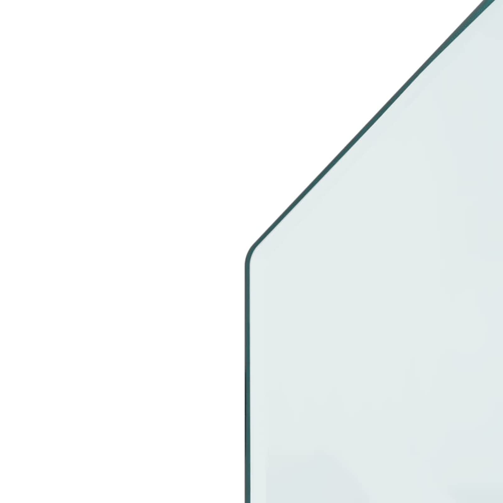 Placa de cristal hexagonal para chimenea, 120 x 60 cm, protector de suelo para parquet y superficies laminadas, base de estufa resistente a altas temperaturas, cubierta de suelo de vidrio
