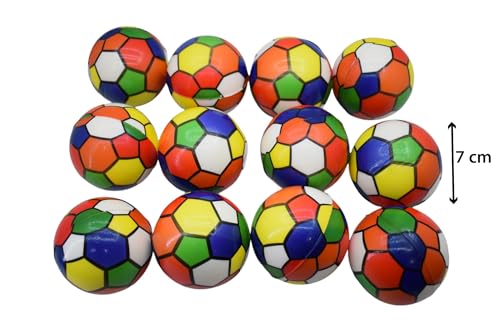 Image of Asera 12 Pcs Soft Foam Sponge Rainbow Balls for Kids | Lightweight High Bounce Colorful Play Ball | Birthday Return Gifts, Party Favors, Indoor & Outdoor Fun