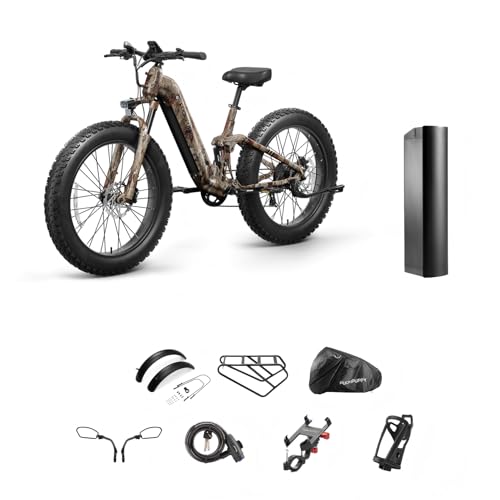 PUCKIPUPPY Battery+Electric Bike for Adults 960W(Peak), 48V 20AH Battery Adult