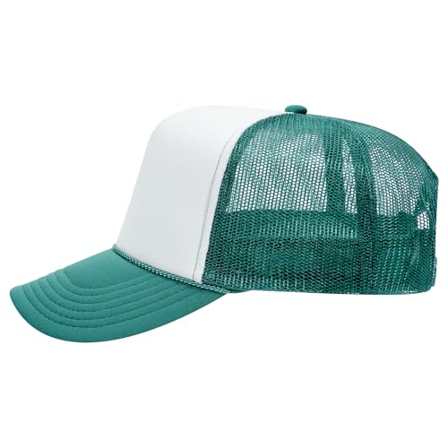 Image of OTTO Polyester Foam Front 5 Panel High Crown Mesh Back Trucker Hats in 97, Bulk, Wholesale