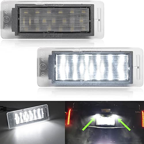Xenon White LED License Plate Lights for Cadillac CTS XTS SRX ELR Chevy Corvette Equinox Subaru Impala GMC Acadia Terrain Rear License Plate Lamps built-in Can-bus Error Free