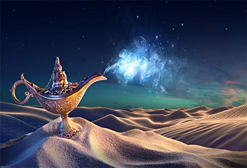 Yeele 5x3ft Old Fairy Tale Backdrop for Photography Myth Magic Aladdin Bottle Lamp Genie Background Desert Smoke Kids Baby Photo Booth Shoot Vinyl Studio Props