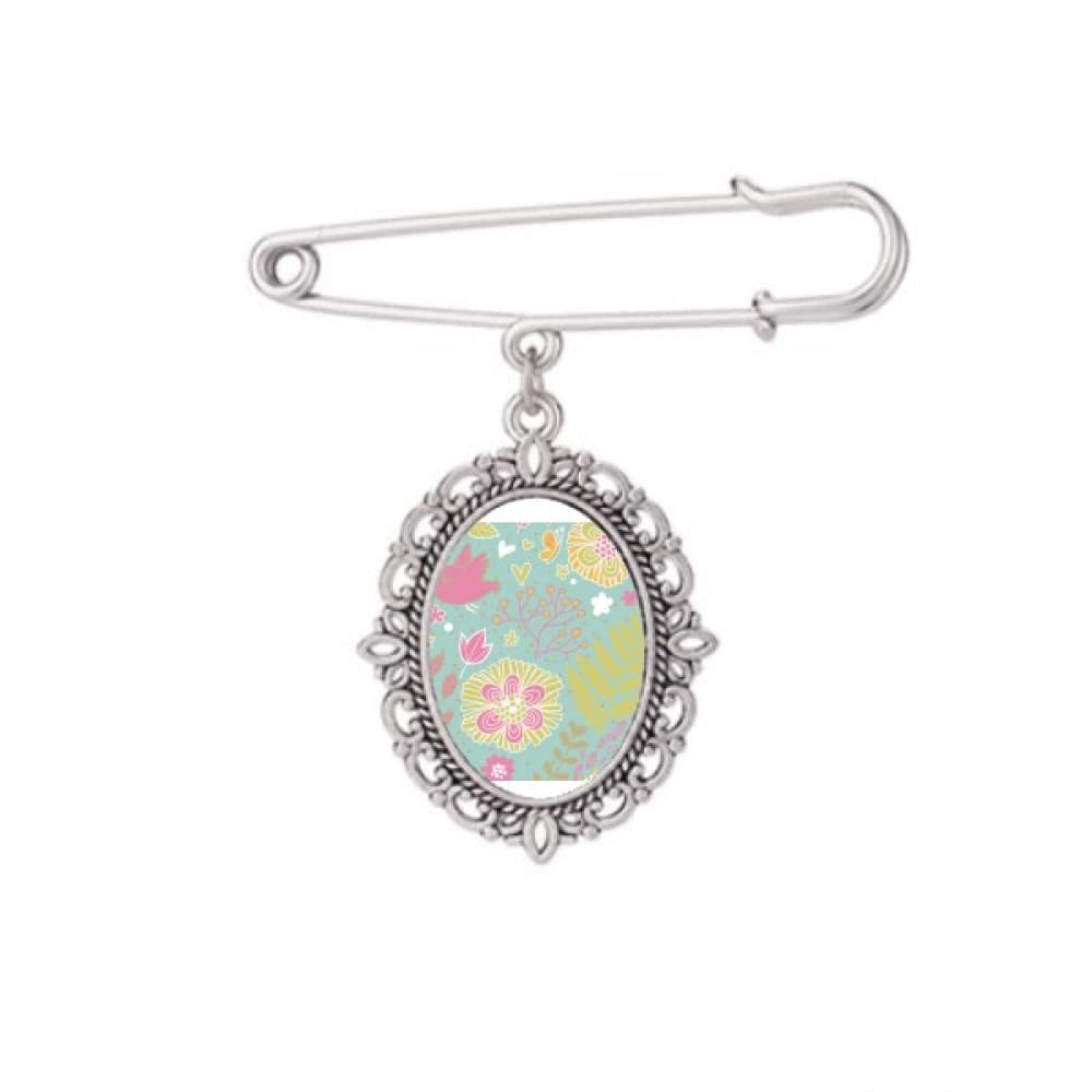 Broche de peinture fleur verte pour robe chemise châle M : accessoire de mode - 5