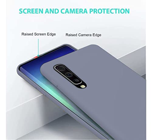 Image of DIZORO Liquid Silicone Soft Back Cover Case Designed for Samsung Galaxy A50 (Lavender Gray)