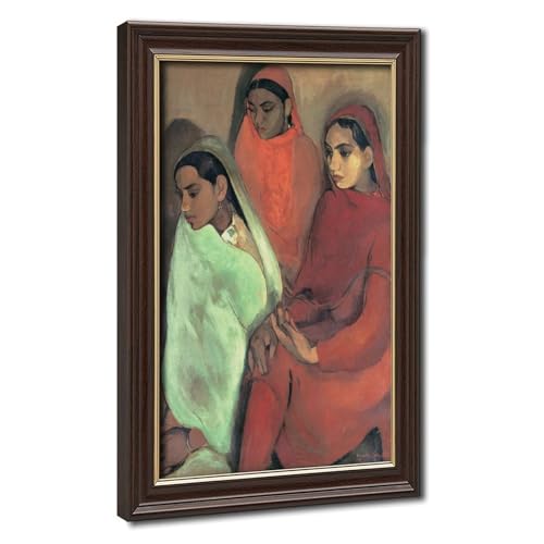 Toile Three Girls Amrita Sher Gil pour créer une décoration murale bohème au salon