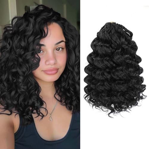 Pre-Looped Ocean Wave Crochet Braids Deep Wavy Crochet Hair Water...
