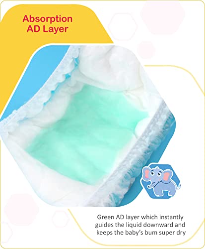 Image of Babyhug Advanced Pant Style Diapers, Large, 20 Pieces (Pack of 20).
