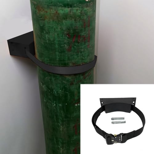 Soporte seguro para botellas de gas con ruedas y estructura anticaídas de acero