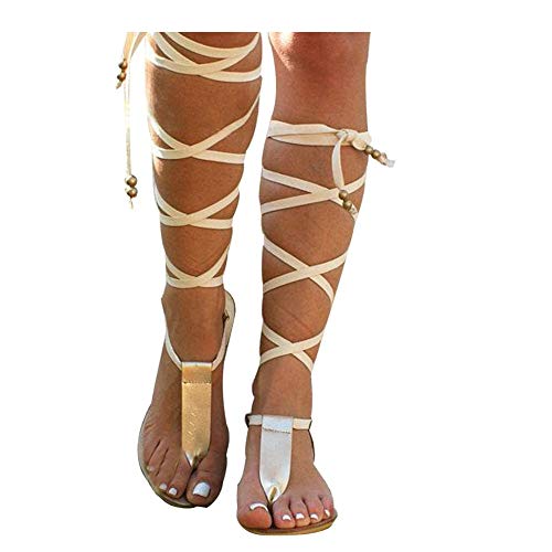 gold lace up sandals flat