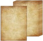 Acidea 100 Sheets Vintage Stationery Paper, 120GSM Thicker A4 Vintage Double Side Printing Papers, Antique Textured Looking Letterhead Paper for Resume, Diploma, Writing, Certificates