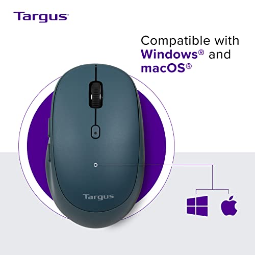Targus Wireless Bluetooth Mouse For Pc/Mac, Multi-Device Connectivity Mouse For Laptop Or Computer, Wireless Mouse With Protection, Pc/Mac Computer Mouse Laptop Mouse, Blue (Pmb58202Gl)  #TOP5