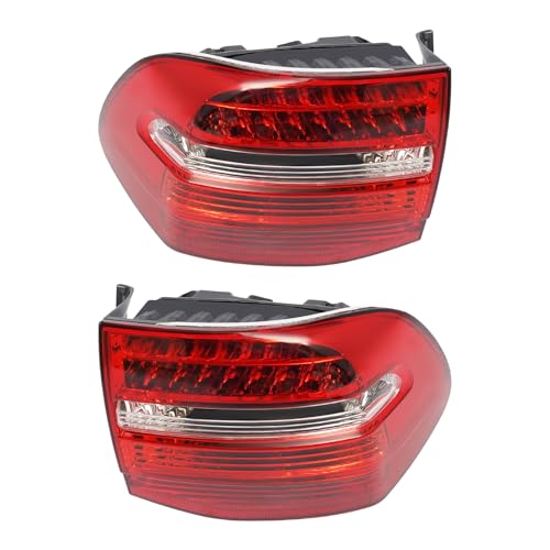 AOIDFOA LED Tail Light Assembly for 2007-2010 Porsche Cayenne Left Driver+Right Passager Side, Rear Brake Lamp Parke Light Red Clear Lens Direct Replacement (A Pair)
