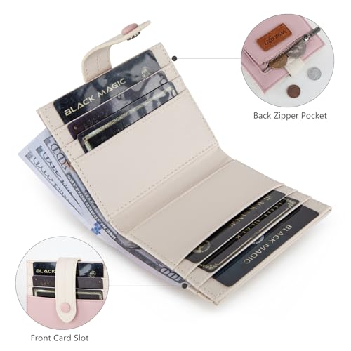 Image of Montana West X Wrangler Small Wallets for Women Ladies Girls RFID Minimalist Card Holder Billfold Thin Cash Wallet with Zipper Coin Pocket