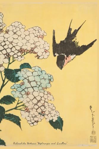 Japanese Art Notebook ノート: Hokusai’s Hydrangea and Swallow — Aesthetic Journal, Vintage Planner & Stationery Gift from The Letter Lab Collection