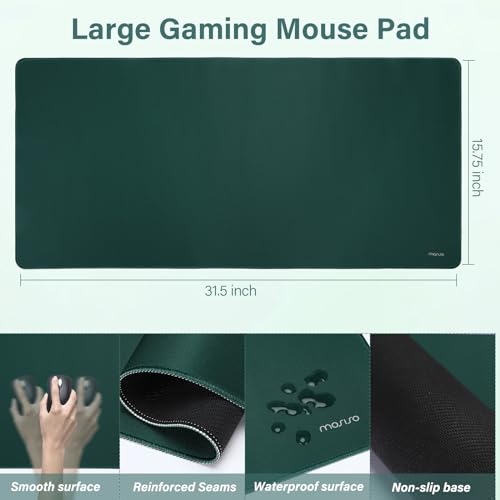 MOSISO Large Gaming Mouse Pad&Massage Keyboard Wrist Rest&Mousepad&Wrist Rest&Coaster,Ergonomic Non-Slip Base Pad Set&Pain Relief Easy Typing Cushion