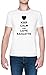 Keep Calm And Love Raclette Bianca Uomo Maglietta Dimensioni 5XL White Men's Tee Size 5XL
