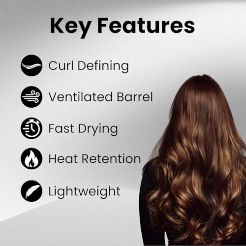 Image of Midazzle Professional Blow Dry Curl Hair Brush for Frizz-Free Styling, Curling, Volumizing & Waves for Women & Men, All Hair Types, Salon & Personal Use (MIHB0012)