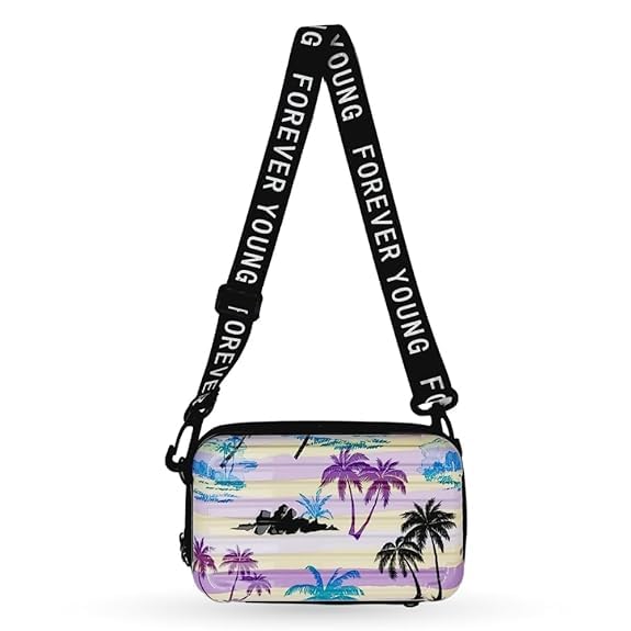 Image of 3D Sling Box Bag /Forever Young Sling bag /Cross body Shoulder bag /Stylist Cosmetic Bag /Women Sling Bag /Trendy Suitcase Type Bag For Girls