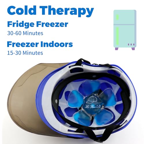 Image of Head Ice Pack, Ice Packs for Hat, Headache Cool Down Cold Pack Soothing Fever Migraine Cold Pack for Catcher Helmets, Riding Helmet Ice Pack, Keep Cool (Blue D, M)