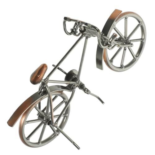 Adorno de bicicleta vintage de metal para decorar estanterías de salón y despachos elegantes 5