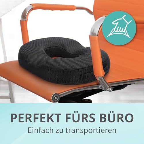 riijk Bequemer Sitzring, Wohltuend für Steißbein und Intimbereich inkl. kühlende Gel-Schicht, Ringkissen, Donut Kissen, Steißbeinkissen mit Memory-Schaum