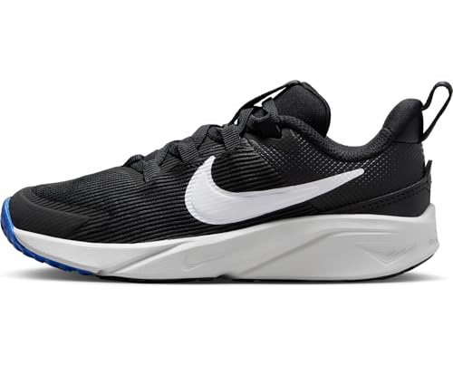 Nike Star Runner 4 Little Kids' Shoes (DX7614-006, Black/Astronomy Blue/Photon Dust/White) Size 2