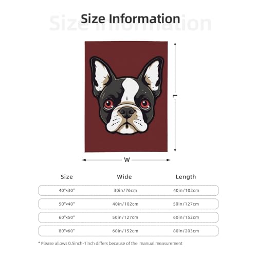 Couverture Boston Terrier plaid flanelle cadeau canapé - 6
