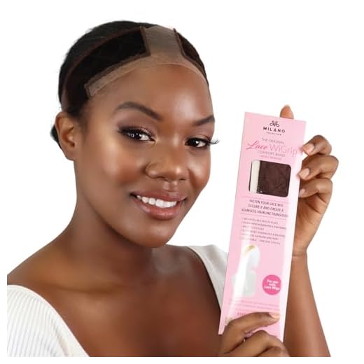 MILANO COLLECTION Wigrip, Premium Lace Wig Band for Women, Fully Adjustable & Reinforced Lace Wig Grip Band by Hairline, Comfortable and Secure Glueless Velvet Headband, Chocolate Brown