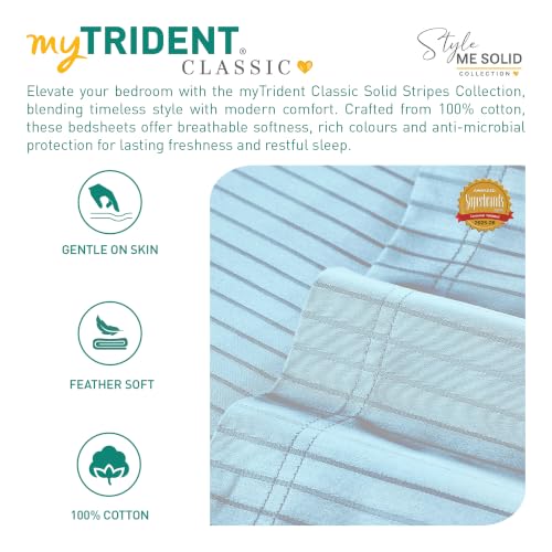 Image of myTrident Bedsheet for Single Bed Cotton| 210 TC | 60 inch x 90 inch | Orion