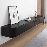 Sk Mobile TV sospeso nero – Console TV a parete 78 pollici con Sto Ders per soggiorno – Moderno centro di intrattenimento sospeso 200 cm design