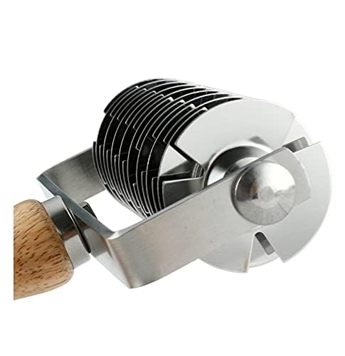 Taglierina Per Pasta A Rullo In Acciaio Inox Con Manico In Legno – Per Torte, Pane, Pizza, Pasticceria – Crea Griglie Decorative - 2