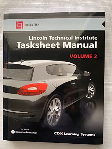 Lincoln Tech- Task Sheet Manual Vol 2 2e 1284164829 Book Cover