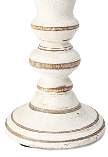 Imax 5544-5 Kanan Wood Candleholders [Set Of 5] - Mango Wood, Iron, Distressed Finish - Candle Stand For 3 In. Pillar Candles. Home Decor Accent #TOP2