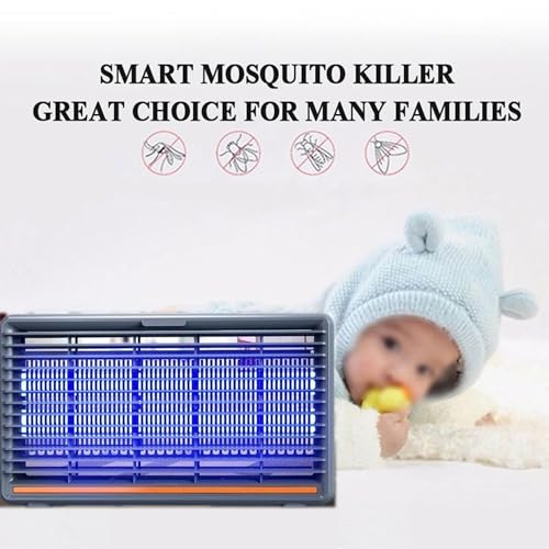 Image of Electric Mosquito Killer, Fly Insect Killer Machine, Insect Bug Zapper,Fly Catcher and Trap Killer LED Lamp for Restaurants,Home,Office,Bedroom (Grey)
