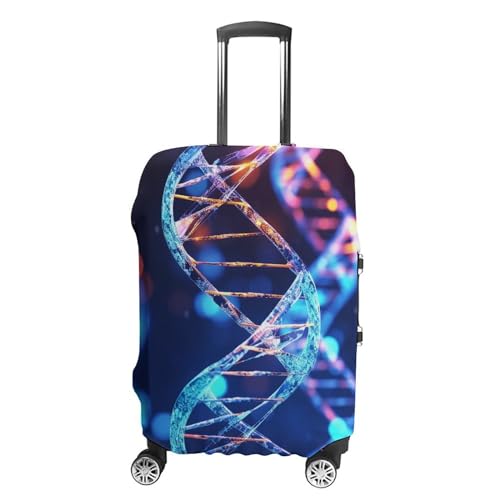 Luggage Covers Anti-Scratch Suitcase Cover DNA Genetic Helix Washable Elastic Suitcase Protector Travel Luggage Protector Covers Carry On Luggages Cover M (22-24 inches)
