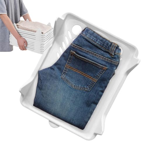 Almacenamiento de camisetas para armario, tabla de almacenamiento de camisas plegadas | Bandeja apilable para suéter, organizador de ropa para camisetas de tirantes, ahorro de espacio, almacenamiento