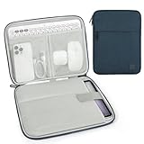 Dadanism 13 Pulgadas Funda Bolsa Protectora Acolchada para iPad Pro 13" M4 2024, iPad Air 13" M3 M2, i Pad Pro 12,9", Galaxy Tab S10+/S10 Plus/S9 FE+/S9 FE Plus/S9+/S9 Plus 12,4", Tab P12 12,7", Añil