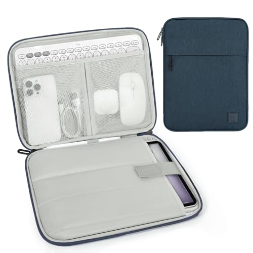 Dadanism 13 Zoll Tablet Tasche Hülle mit Polsterung für iPad Pro 13 M4 2024, iPad Air 13 M3 M2, i-Pad Pro 12,9 M2 6./5./4./3. Gen, Galaxy Tab S10+ Plus/S9 FE+/S9+ Plus 12,4,Tab P12 12,7, Indigo