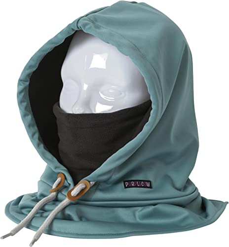 namelessage(ネームレスエイジ) ×purplecow フードウォーマー フード付き ネックウォーマー 撥水 防風 3層フィルム入り ボンディング生地 全9色 age-70FB スレートブルー Fサイズ スノーボード ウェア スキー 防寒 メンズ レディース バイク スノボ