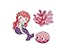 Produktbild Prym Mermaid Theme Embroidered Self-Adhesive Sticker/Iron-on Applique Motif Set (3pc), Polyester Blend, Multi-Colour, 9.5 x 6.5 x 0.5 cm