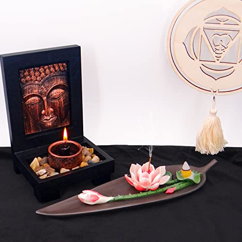 Glorieroo Lotus Love Incense Burner, Ceramic Handcrafted Incense Holder, Aromatherapy Ornament, Zen Decor, Home Decor, Room Decor, Meditation Gift #TOP3
