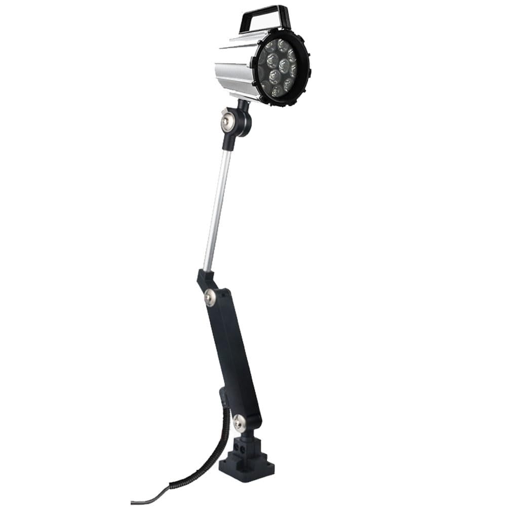 Światło LED do maszyn, światło robocze z ramienia teleskopowego stopu aluminium, regulowany kąt, 24 V-220 V, do oświetlenia przemysłowego frezarki(12W/220V extra long arm)