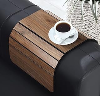 SIABELLE® Sofa Arm Tray, Flexible Couch Arm Tray Table, Foldable Cup Holder for Armrest, Portable Couch Tray for Drinks, Snacks, Phone, TV Remote - (44 x 30cm)