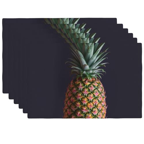Set de table pour décoration de table de cuisine et salle à manger motif ananas - 2