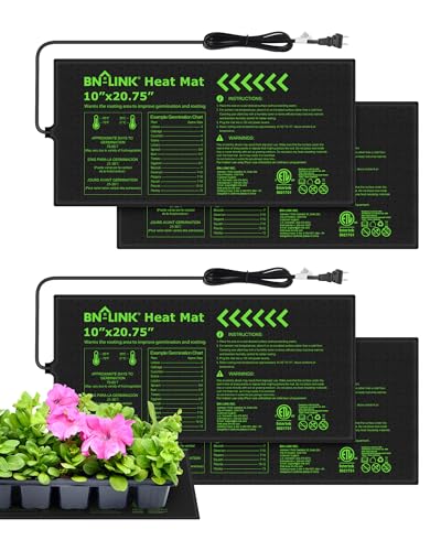 BN-LINK Durable Seedling Heat Mats for Seed Starting 10' x 20.75', 4 Pack Waterproof Warming Mat for Plants...