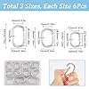 SOFPLATE 1 Box 18Pcs 3 Sizes Spring Oval Ring Clasp Carabiner Keychain Clip Alloy Silver Smooth Open Keyring Buckle Small Gate Rings for Purse Jewelry Making Bags Keychain Lanyard Supplies DIY Craft #1